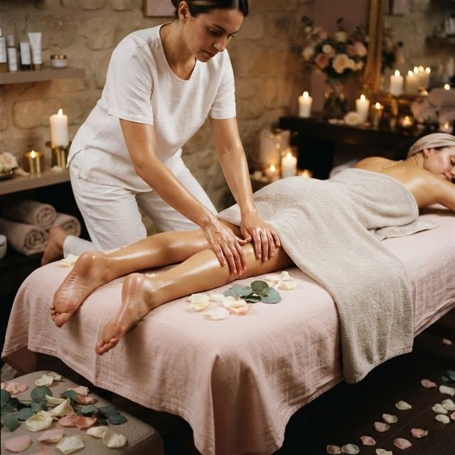 Massage jambes lourdes